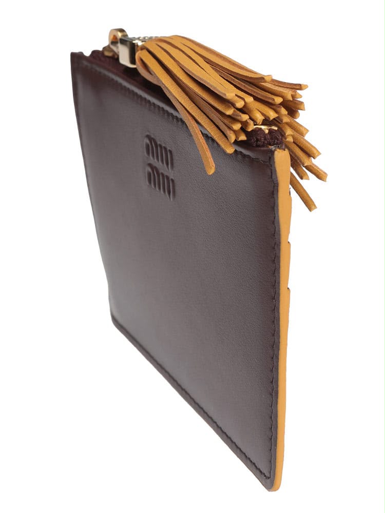 Pre Owned Miu Miu Leather Card Holder