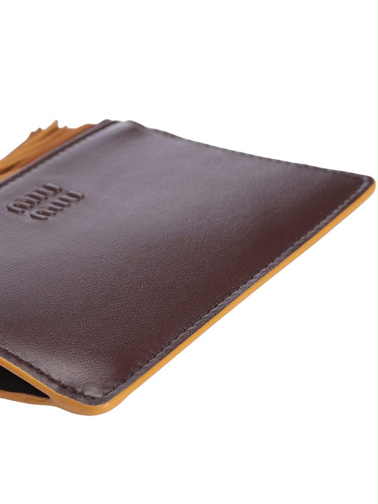 Pre Owned Miu Miu Leather Card Holder