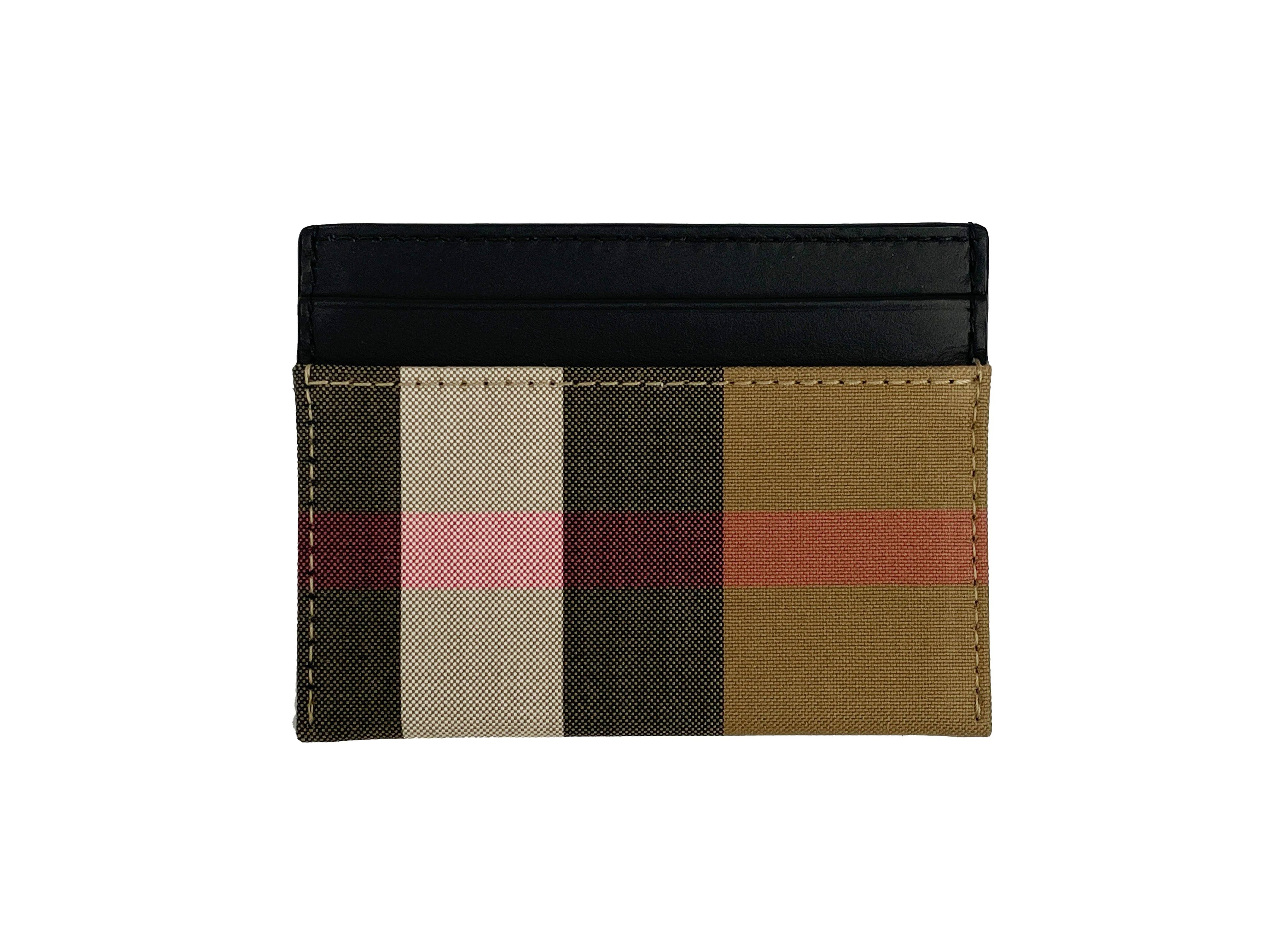 New Burberry Canvas Card Case Wallet