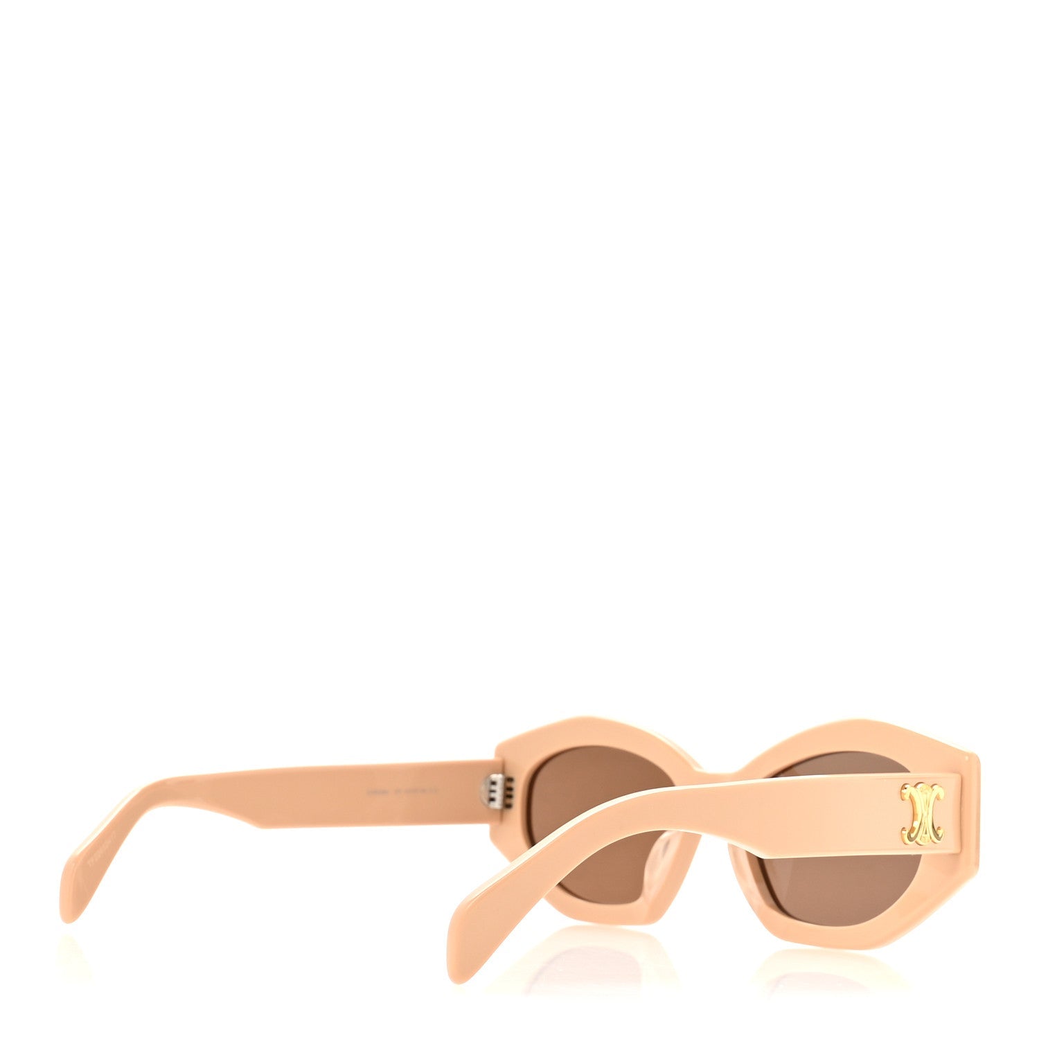 Pre Owend Celine Acetate Triomphe 01 Sunglasses CL 40238U Beige