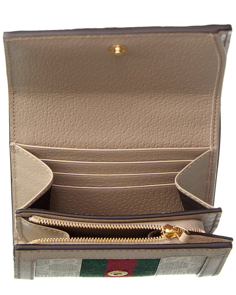 Pre Owned Gucci-Ophidia card case wallet