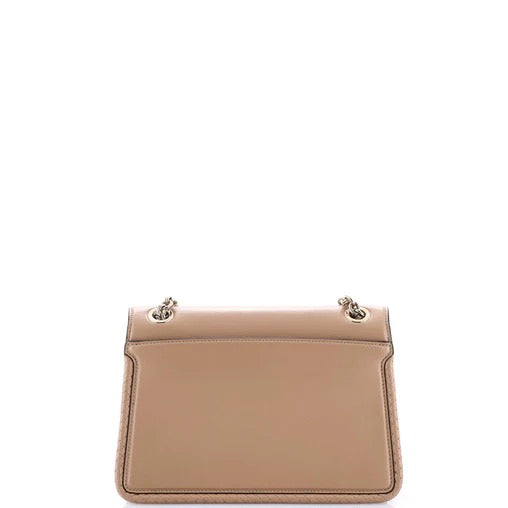 PRE OWNED Salvatore Ferragamo Gancini Turnlock Flap Bag Leather Medium