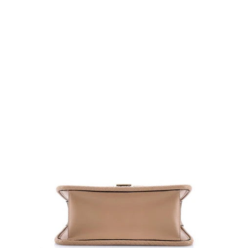 PRE OWNED Salvatore Ferragamo Gancini Turnlock Flap Bag Leather Medium