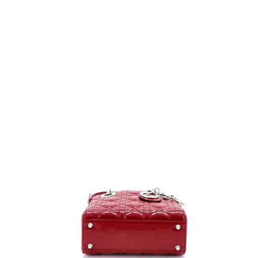 PRE OWNED Christian Dior Lady Dior Bag Cannage Quilt Patent Mini