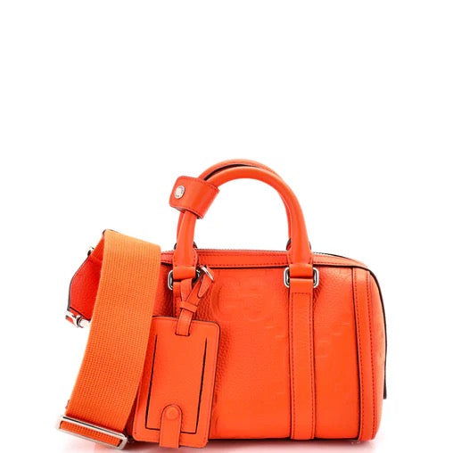 PRE OWNED Gucci Duffle Bag Jumbo GG Embossed Leather Mini