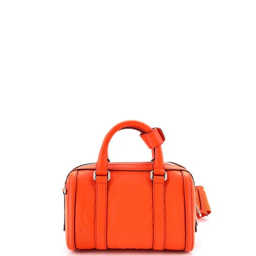 PRE OWNED Gucci Duffle Bag Jumbo GG Embossed Leather Mini