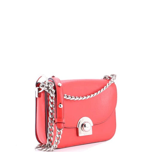 PRE OWNED Prada Arcade Chain Flap Bag Glace Calf