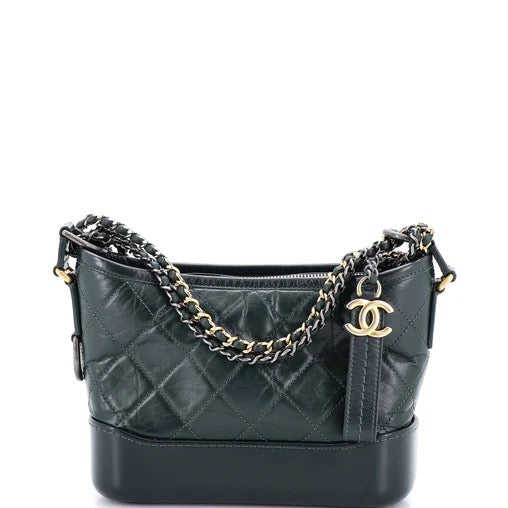 PRE OWNED Chanel Gabrielle Hobo Quilted Aged Calfskin Small