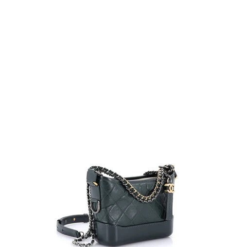 PRE OWNED Chanel Gabrielle Hobo Quilted Aged Calfskin Small