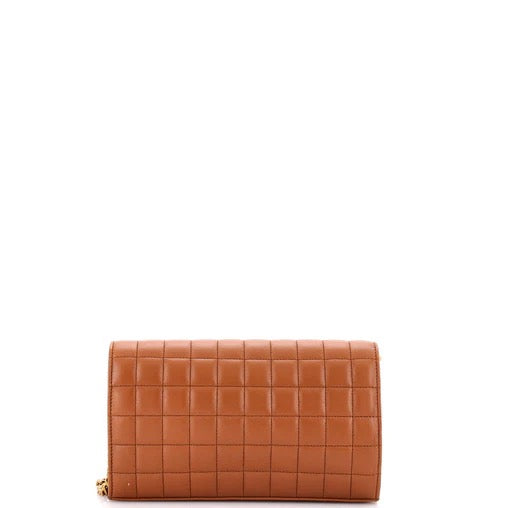 PRE OWNED Saint Laurent Cassandre Wallet on Chain Quilted Leather Medium