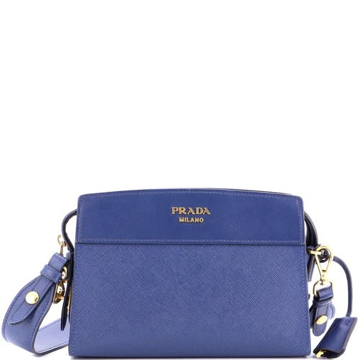 PRE OWNED Prada Esplanade Crossbody Bag Saffiano with City Calf Small