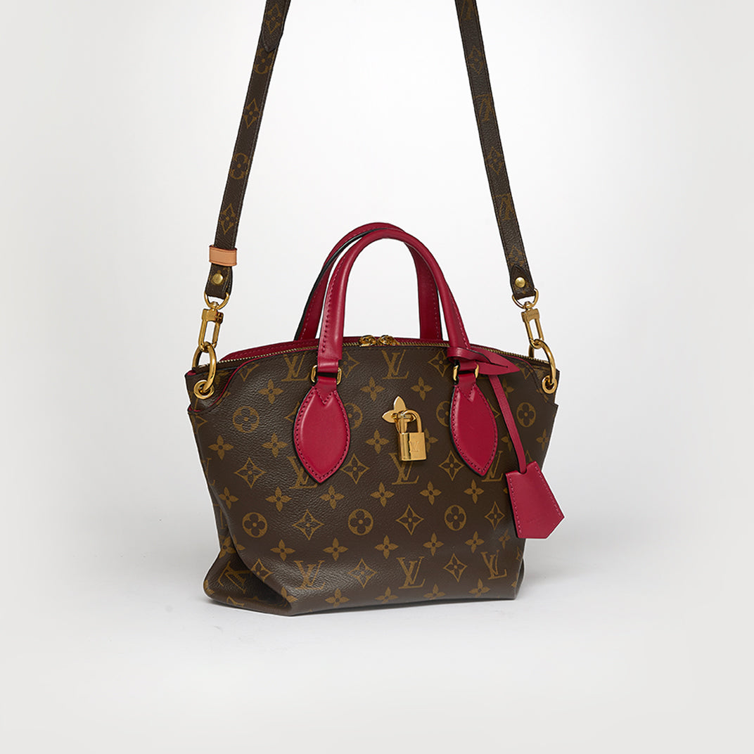 Pre Owned Louis Vuitton Flower Zipped Tote Monogram PM