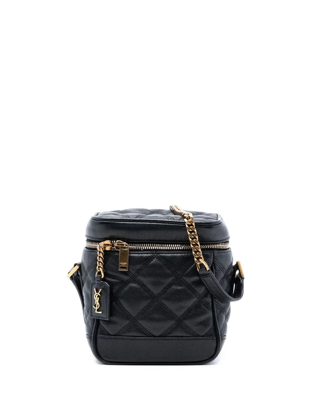 Pre Owned Saint Laurent 80's Vanity Bag Quilted Leather