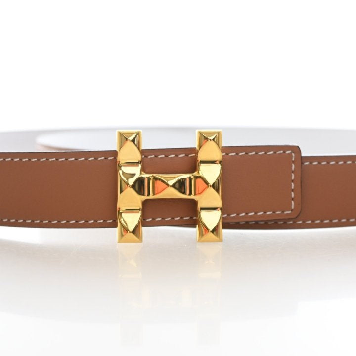 Pre Owned Hermes Gold Swift Mini Constance Belt Sz 80