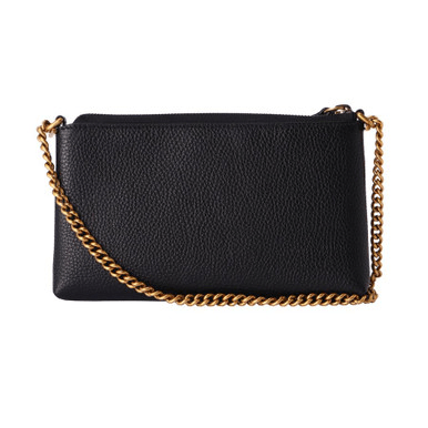 New Gucci Black GG Zip Crossbody Bag