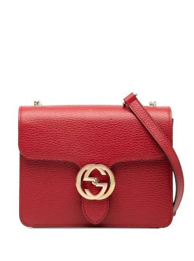 Pre owned Gucci Red Interlocking GG Crossbody Bag